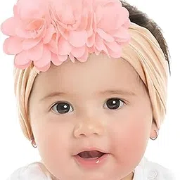 Bembika Floral Headband for Baby Girl Hair Accessories for Girls Headband for Babies Peach-image-3
