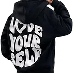 thalasi Women Back Printed Oversized Pink Sweatshirts with Hoodies - Cotton Winter Hoodies with Stylish Chest Pocket and Aesthetic Vibes & Full Sleeve Winter Wear for Women-picture-17
