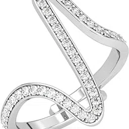 Pure 925 Sterling Silver Minimal Finger Ring with Adjustable Band | Gift for Women Girls Wife Girlfriend | Multiple Design Options-image-37