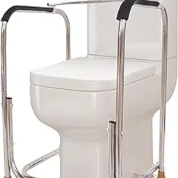 DIALDRCARE Stainless Steel Free Standing Toilet Surround Rail Frame for Handicapped Disabled Elderly Patients-image-95