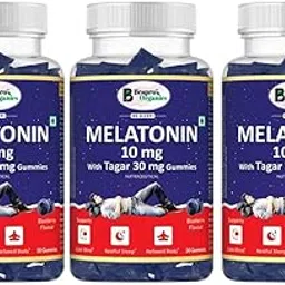 BESPRO Organics Melatonin 10 mg Sleeping Gummy with Tagar 250 mg | Sleep Supplement for Men & Women | Melatonin Gummy for Restful Deep Sleeps - Each 30 Veg Gummies (pack of 3)-image-38
