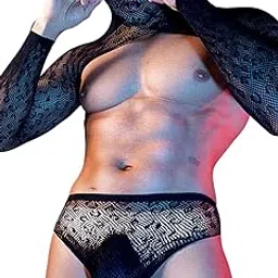 girlfriend Lingerie Lovely One Piece Deep V Neck Teddy Babydoll Mesh Nightwear for Men Mesh Badydoll Fishnets Dresses See Through Lingerie Chemise Outfits Specially for Men-picture-26