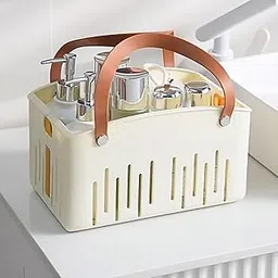 PROSFIA Storage Basket Shower Basket with Handle for Bathroom Dorm Room Gym, Home & Garden, Household Supplies & Cleaning, Organization, Storage Bins & Baskets-picture-28