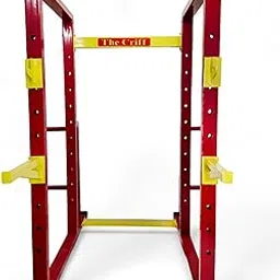 TheCriff Commercial Power Rack 4X2 Pipe Structure Welded Heavy Duty Strength Training Rack J-Lock, Squat-Lock Pairs| Squats,Benchpress,Deadlifts| Multi-Functional Power Rack with Pull-up bar (TC175)-image-30