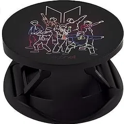 eggshell® Phone Holder for Hand Premium Super Matt Finish Effect Mobile Back Holder (Mobile Selfie Finger Grip) with Expanding Stand for All Smartphones & Tablets (BTS Crystal Group Logo)-picture-19