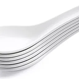 Tagrock Ceramic Soup And Dessert Spoon, Microwave Safe - Pack Of 6 (White) - 13 Cm-image-8
