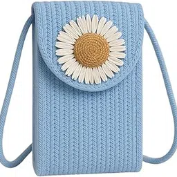Stylish Woven Mobile Pouch Sling Bag for Women | Crossbody Phone Bag with Strap & Velcro Closure | Lightweight Small Purse for Travel, Shopping & Casual Outfits (Queen Pink)-image-21