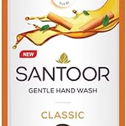 Santoor Classic Gentle Hand Wash 650ml Pouch, with Natural goodness of Sandalwood & Tulsi-picture-13