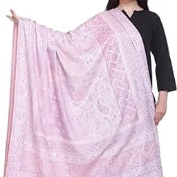 Elegant Winter Shawl, Navy Blue and Copper Floral Paisley Pattern, Soft Wool Blend with Fringe Border, Traditional Design for Women-picture-17