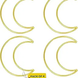 ecofynd 4pcs Moon 4 Inch Metal Crafts Hoops, Gold Dream Catcher Rings Supplies, Macrame Creations Ring for Wreath Crafts, DIY Projects handicrafts Decoration Wall Hanging Craft (CS4002-GO)-picture-25