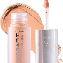 SIMPLYNAM Hydrafit - Full Coverage Color Corrector | Neutralizes Dark Circles, Pigmentation, Redness & Acne Scars | Lightweight, Buildable, Crease-Resistant Formula with Hyaluronic Acid, Rosehip & Marula Oil | Peach-picture-18