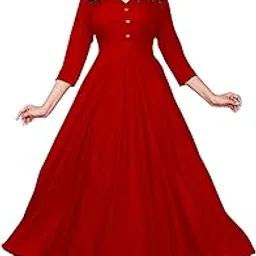 Women's Elegant Maxi Dress, 3/4 Sleeves, Button Front, Flared Style-picture-25