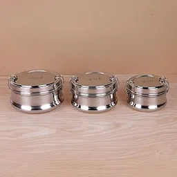 inKitch Premium Stainless Steel Lunch Box for Office, Kids & Travel | Airtight, Leakproof Meal Pack with Separator Plate & Locking Clip | Durable Portable Food Container (3, 250ml, 300ml & 500ml)-picture-22