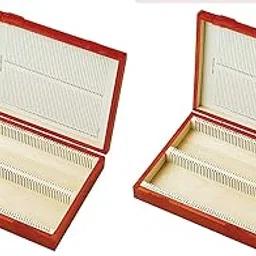 Labworld slide box 100 slides pack of 2 with index holder prepared microscope slides,side box plastic-picture-41