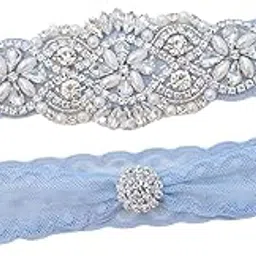 shopora 2X Lace Leg Garter Belt Rhinestone Wedding Bridal Garters For Party Clubwear | Wedding & Formal Occasion | Bridal Accessories | Garters-picture-33