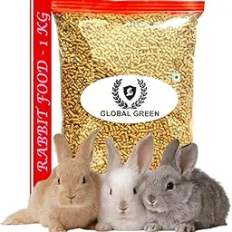 GLOBAL GREEN - Rabbit Flake Feed for Young to Senior for All Variety of Rabbit | Fast Growing Premium RABIT Feed (1KG)-picture-12