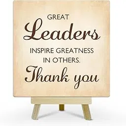 Sarvada Decor Thank You Gifts for Boss Leader Office Decor Wooden Sign Leadership Gifts Appreciation Gift for Mentor Boss Manager Best Boss Thank You Gift for Women Men Desk Decor Plaque Table-picture-13