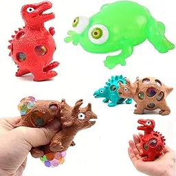 Amitasha 3 Squishy Fidget Squeeze Balls Press Toy for Kids & Adults Stress Relief Toy Birthday Gift (Assorted)-picture-64