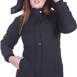 himyug Women's Winter Jacket | Warm Quilted Outerwear with Hood | Stylish Puffer Coat for Cold Weather | Comfortable Lightweight Winterwear for Ladies & Girls-picture-22