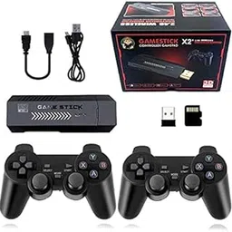 X2 Plus 4K Retro Game Console Stick 128GB with 40,000+ Classic Games & 2 Wireless Controllers | HDMI Plug & Play Emulator for TV | Multiplayer Gaming Console for Kids & Adults (Black)-picture-38