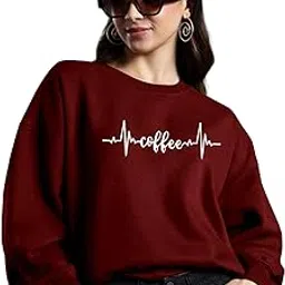 ausk Women's Loosefit Printed Sweatshirts with Round Neck Coller-picture-29