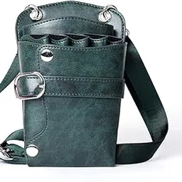 boshiho Scissors Pouch PU Leather Salon Barber Hairdressing Scissors Holster Hair Stylist Tools Bag Comb Shear Holster Waist Shoulder Belt (Green)-picture-18