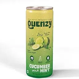 Quenzy Prebiotic Soda | Cucumber Mint | Pack of 6 | 250ml each | 5g Fibre for gut health | Less than 15kcal | No Added Sugar | Zero Preservatives |-picture-15