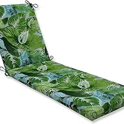 Pillow Perfect Outdoor/Indoor Chaise Lounge Cushion, 80" x 23", Green Lush Leaf Jungle-picture-24