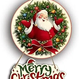 300Sparkles Christmas Decoration Wooden Wall Hanging Ornaments for Home | Living Room | Office | Christmas Party | Church Decoration Xmas Decor CH-04-picture-27