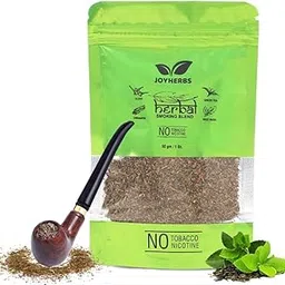 100% Tobacco-Free & Nicotine-Free Smoking Mixture With Ayurvedic Herbal Smoking Blend 1 Pack (1 oz/ 30g) With Wooden Pipe BROWN | Helps To Quit Smoking-image-7