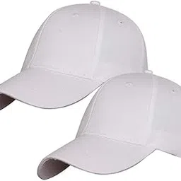 krystle Boy's & Girl's Cotton Adjustable Baseball Cap (White, Free Size)-(Pack of 02)-picture-44