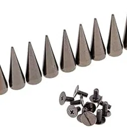 Bnf® 10pcs Cone Punk Rivet Metal Stud Spots Spike Screwback Leathercraft DIY Grey|Crafts | Leathercrafts | Leathercraft Accessories | Studs, Rivets & Tacks-image-2