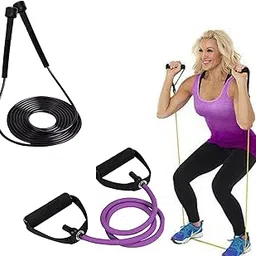 Toning Tube & Skipping Rope for Men and Women Jumping Rope With for Girls Rassi Jumping for Exercise Gym Sports Tube-picture-51