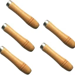 MERISHOPP 5 Pieces Wooden File Handle Screw on Craft Strong DIY Hand Tools Replacement Small image 1
