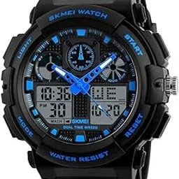 skmei Digital Men's Watch (Black Dial Black Colored Strap)-picture-15