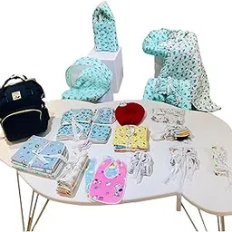 Infantbond 69 IN 1 baby combo set for new born | Summer set | Baby Essentials | New Born Kit | hospital bags for new born | Hospital Kit | Gift for new born | Gift Set(0-6 Months) (For Summers) (Cloud Pista Green)-image-18