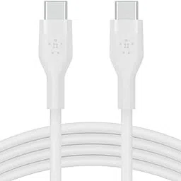 Belkin BoostCharge Flex Silicone USB-C to USB-C Cable (1M/3.3FT), MFi-Certified Charging Cable for iPhone 16 Series, Samsung Galaxy Series, Google Pixel, & More with Cable Clip - White-image-7