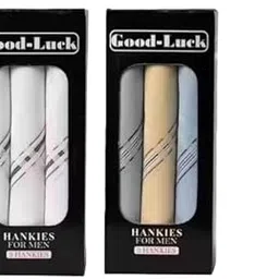 Men's Cotton Handkerchiefs, 45 x 45 cm, Pack of 12, White with Multicolour Stripes, Classic Checkered Pattern-picture-56