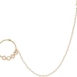 saraf rs jewellery White Polki Studded & Beaded Exquisite Nath with Chain-picture-22