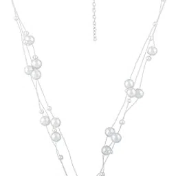 zaveri pearls Contemporary Multistrand Invisible Pearl Necklace For Women-ZPFK10432-picture-55