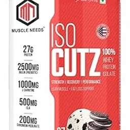 MUSCLE NEEDS | ISO CUTZ Premium Protein Powder – Build Lean Muscle, Burn Fat & Boost Metabolism | Low-Carb, High-Protein Formula (1KG, Cookies & Cream).-picture-29