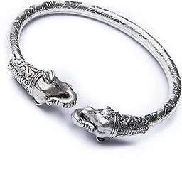 wonder care Rudraksha Shiv Om Trishul Damroo Kada for men, Lord Shiva Bahubali Cuff Bracelet for men, boys | Religious Brass Kada | Free size-picture-53