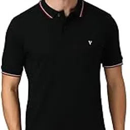 van heusen Athleisure Men Solid Cotton Polo Collar T-Shirt - Side Slit, Half Sleeve, Regular Fit-picture-25