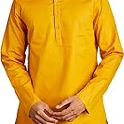 amazon brand - symbol Cotton Men's Kurtas (SYMETHLKUR-4_Mustard_L)-picture-45