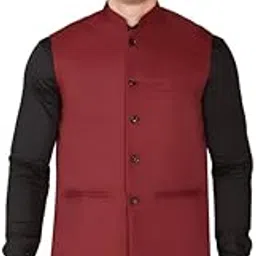 vastraa fusion Bandi Modi Koti, Nehru Jacket for Men, Cotton Waistcoat for All Occasion: Diwali, Wedding, Ethnic, Office Party, Formal & casual Look-picture-37