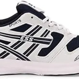 Sprint Star V1.0 Running Shoes, Unisex Athletic Sports Shoes, Low-top, White and Navy Blue, Synthetic Mesh-image-8