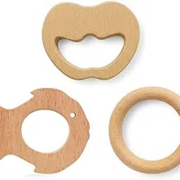 Phytosanitized Wooden Teether for Babies – Safe, Natural, Non-Toxic, Germ-Free (Set of 2) (Apple+Fish)-picture-26