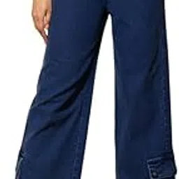 barcino Blue Washed Hem Pocket Stretch Straight Jeans-picture-48