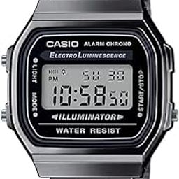 casio Vintage A168WGG-1ADF Black Digital Dial Black Stainless Steel Band D181-picture-5