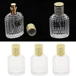 HEAVENGLOW 3x Pineapple Portable Glass Container Perfume Bottles With Spray Gold 50ml-image-13